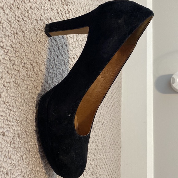 Suede black platform heels - Picture 5 of 5